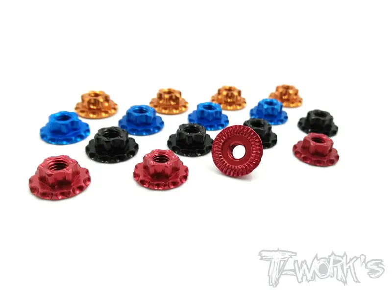 Ta-089 Alum Large-Contact Serrated Flanged Wheel Nuts  (4Pcs.) 1
