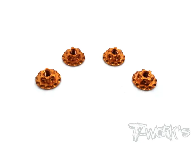 Ta-089 Alum Large-Contact Serrated Flanged Wheel Nuts (4Pcs.) 4