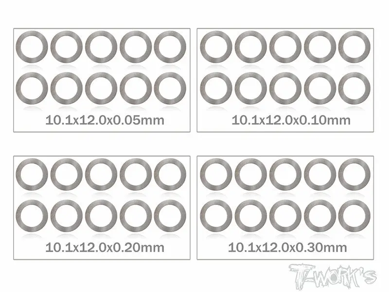 Ta-095-10 10Mm Shim Washer Set ( 0.05,0.1,0.2,0.3Mm Each 10Pcs. ) 1