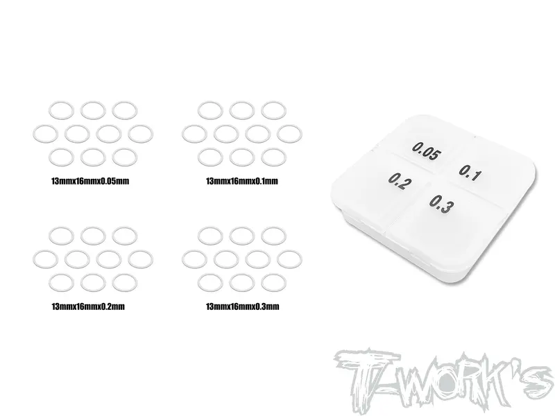 Ta-095-13   13Mm Shim Washer Set ( 0.05,0.1,0.2,0.3Mm Each 10Pcs. ) 1