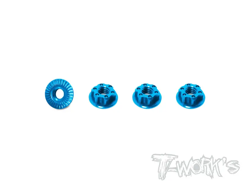 Ta-126 7075-T6 Light Weight Low Profile Serrated M4 Wheel Nuts (4Pcs) 1