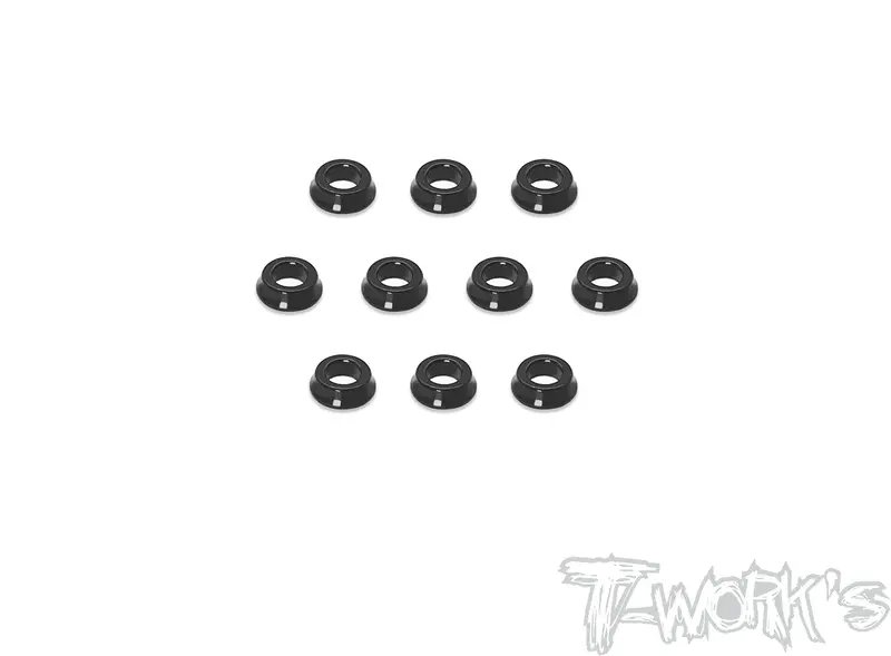 Ta-149-Bk	 Aluminum 3Mm Bore Conical Washer ( Black ) 10Pcs. 1