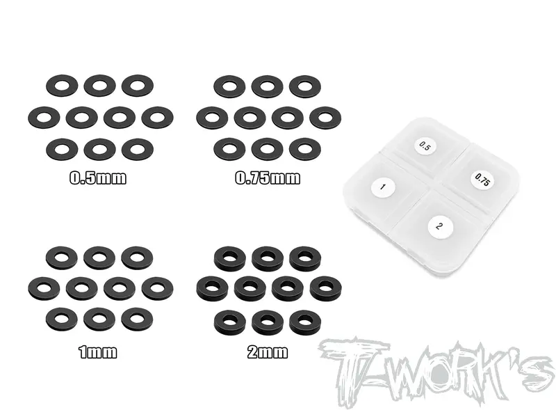 Ta-154-Bk Aluminum Shim 3.5 X 8.5Mm Set ( Black ) Each 10Pcs. 1