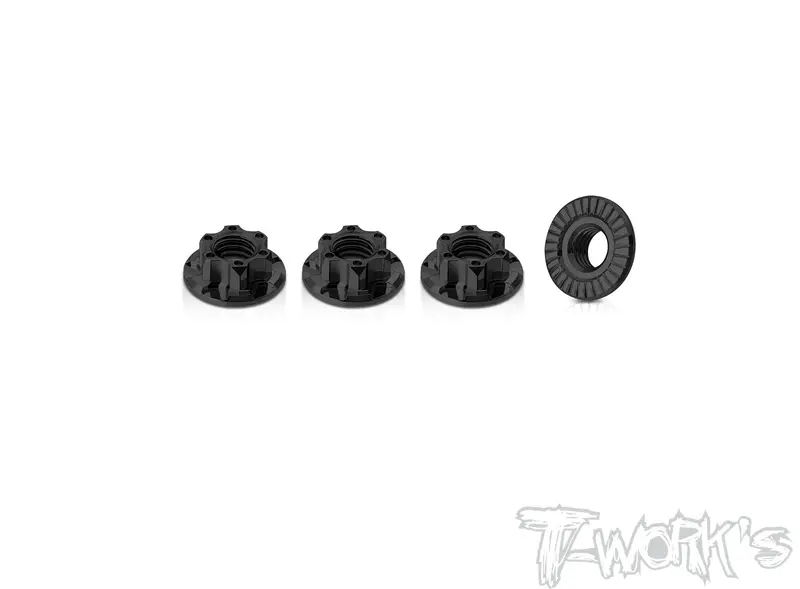 Ta-155Bk      7075-T6 Light Weight Serrated M5 Wheel Nut ( Black ) 4Pcs. 1
