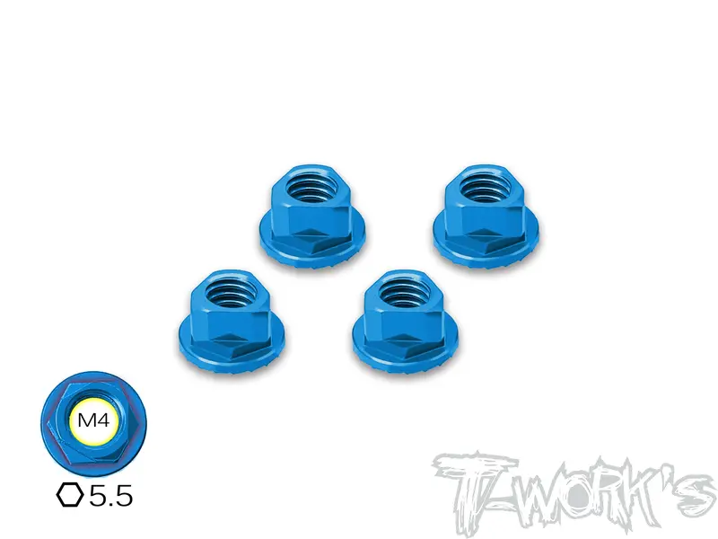 Ta-158    7075-T6 Alum. Featherlite Wheel Nut M4（4Pcs.） 4