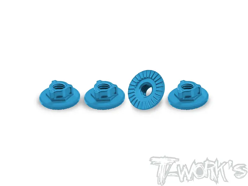 Ta-161    7075-T6 Alum. Ultra  Light Weight Large-Contact Serrated Wheel Nut 4Pcs. 1