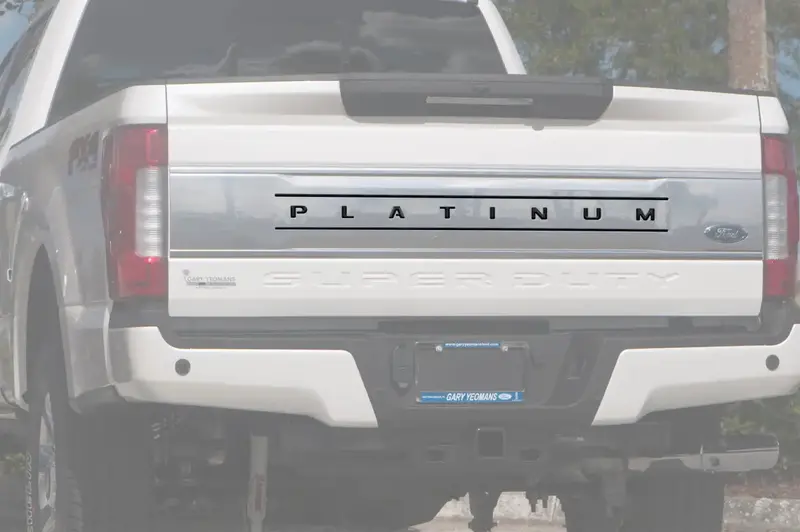 Tailgate Letter And Line Inserts Fits 2017-2019 Ford Super Duty Platinum 1