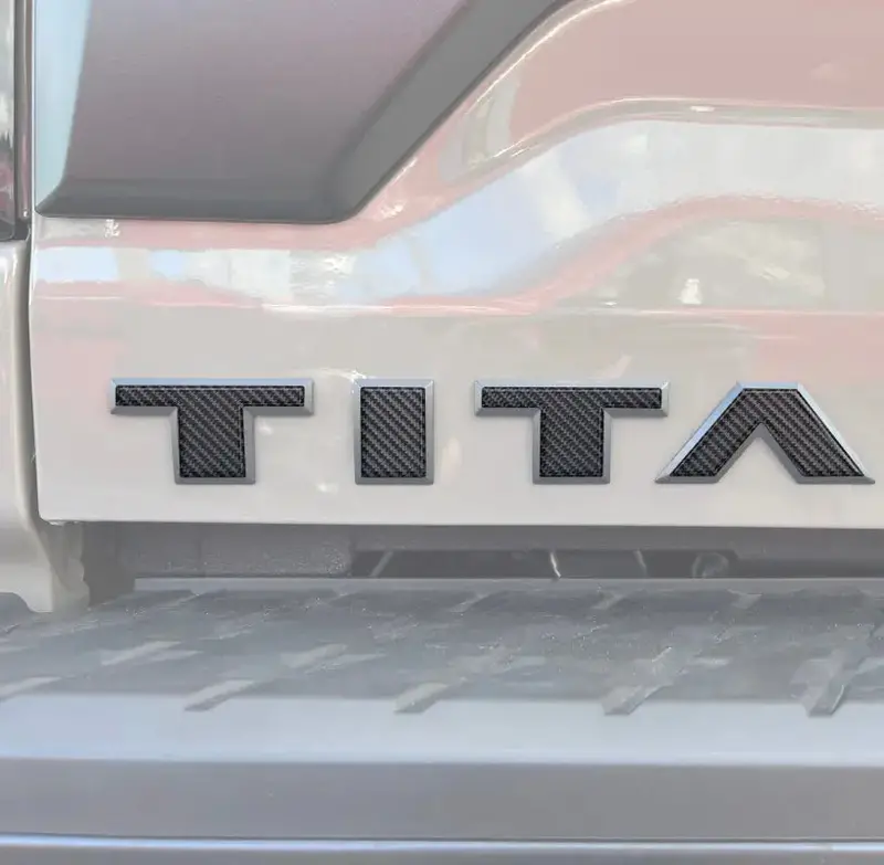 Tailgate Letter Emblem Overlays Fits 2022-2024 Nissan Titan 1