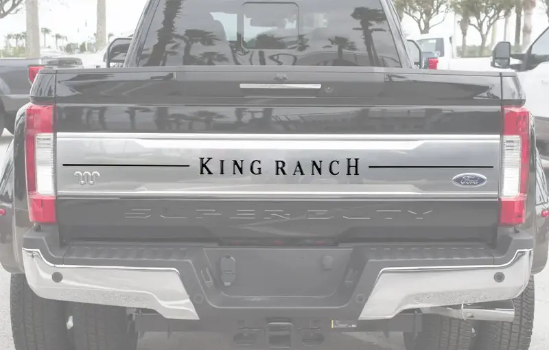 Tailgate Letter Inserts Fits 2017-2019 Ford Super Duty King Ranch 1