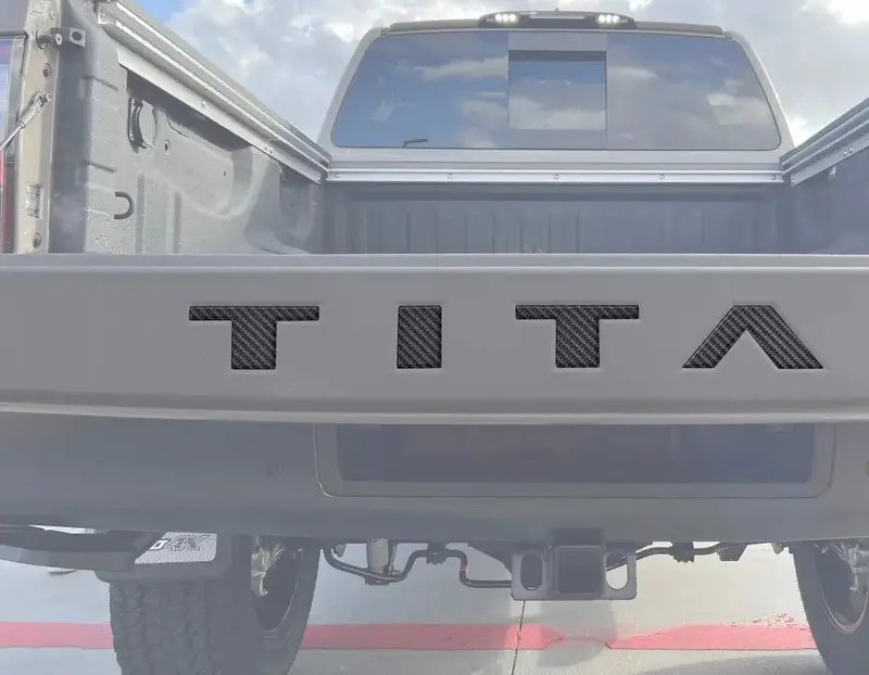 Tailgate Top Letter Inserts Fits 2022-2024 Nissan Titan 1