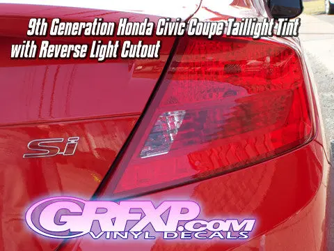 Taillight Overlays W/ Reverse Cutouts For 9Thgen Honda Civic Coupe (2012-2013) 1
