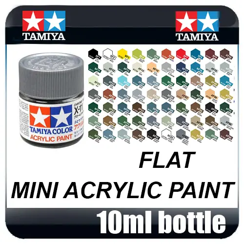 Tamiya Acrylic Mini (10Ml) Flat Paint (All Colours Available) 1