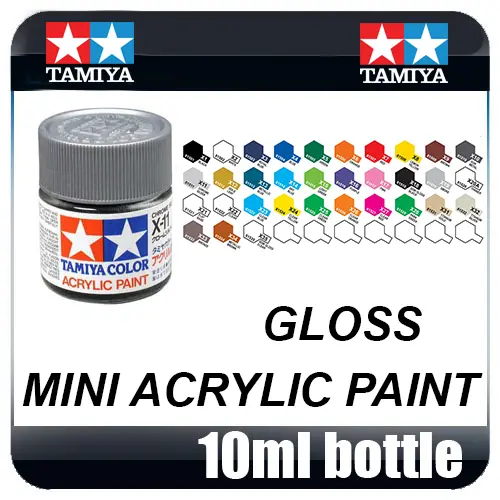 Tamiya Acrylic Mini (10Ml) Gloss Paint (All Colours Available) 1