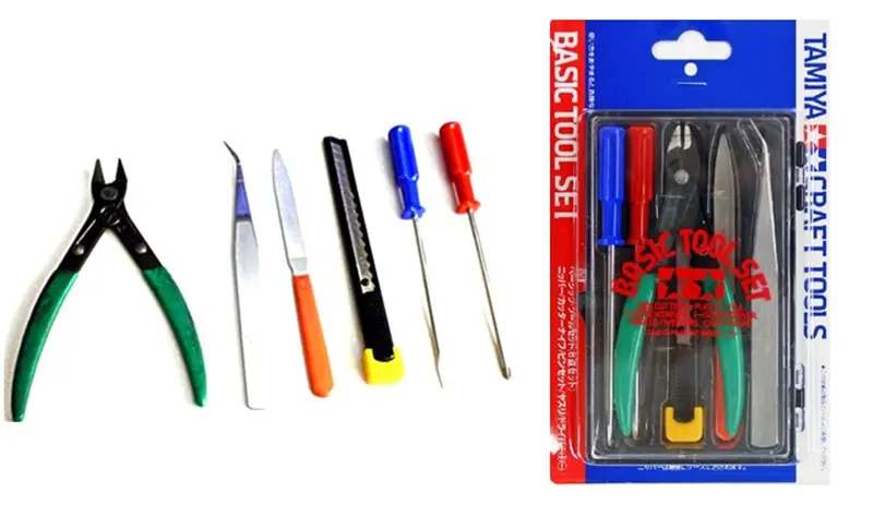 Tamiya Basic Tool Set (Cutters, Tweezers, Screwdrivers, File) -- 74016 1