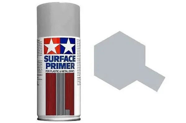 Tamiya Fine Surface Primer (180Ml) -- Grey -- Plastic/Metal -- 87042 1