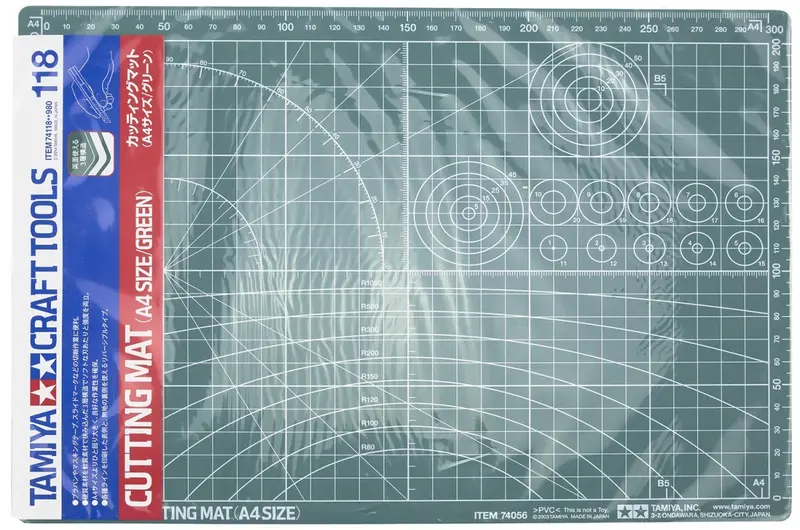 Tamiya Green Cutting Mat A4 Size -- 74118 1