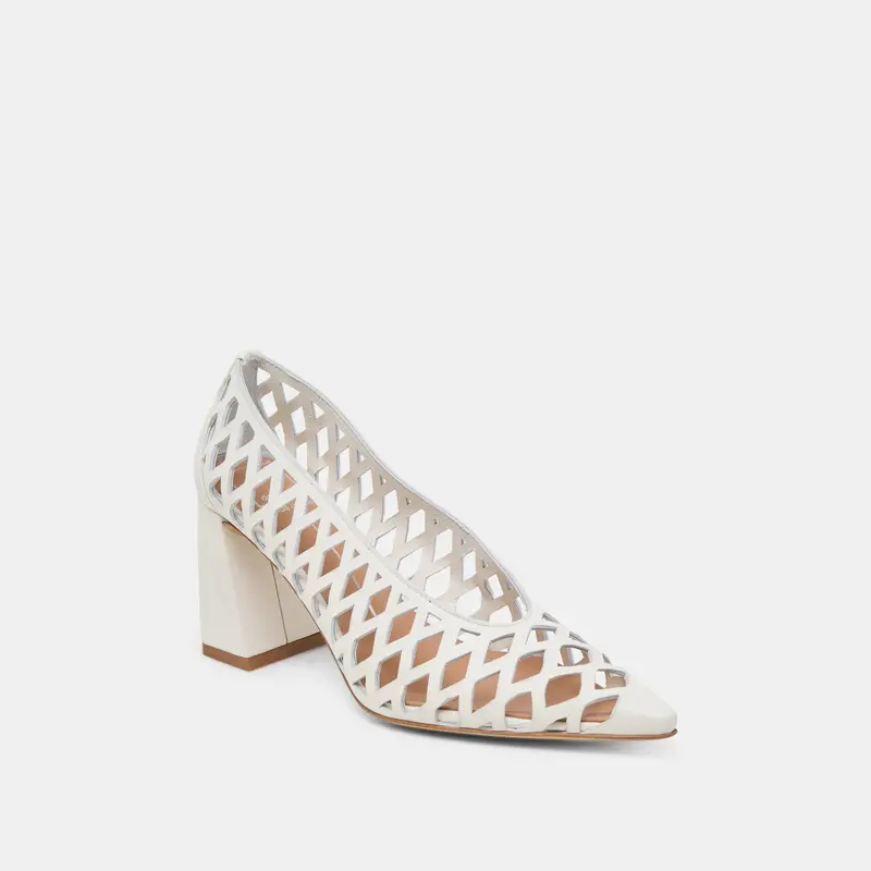 Tanya Heels Bone Woven Leather 3