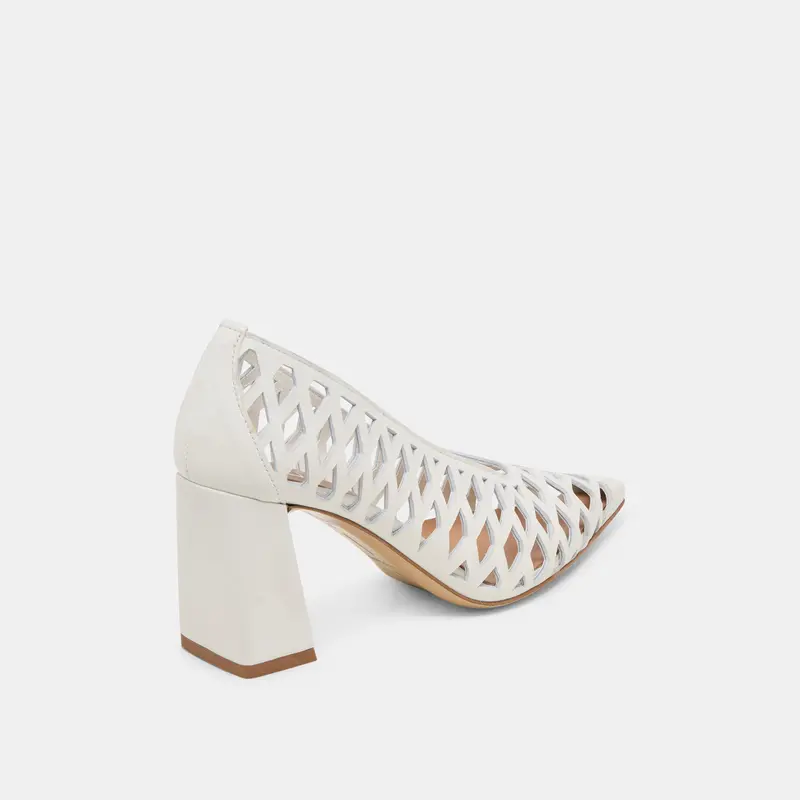 Tanya Heels Bone Woven Leather 5
