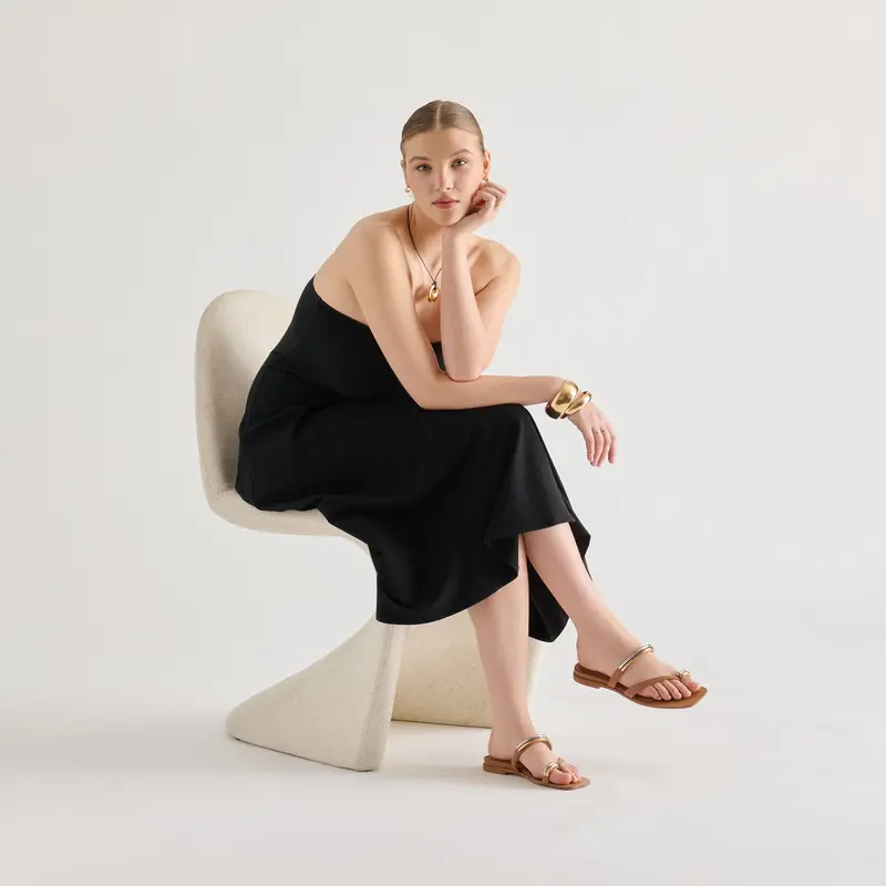 Tarina Sandals Caramel Leather 2