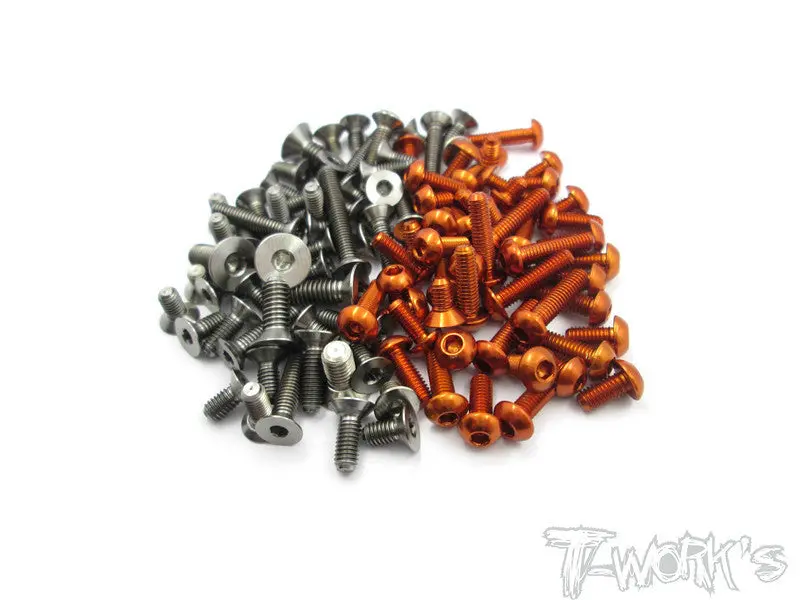 Tass-X1219-Eu 64 Titanium &7075-T6 Orange Screw Set 65Pcs.(For Xray X12 2019 Eu) 1