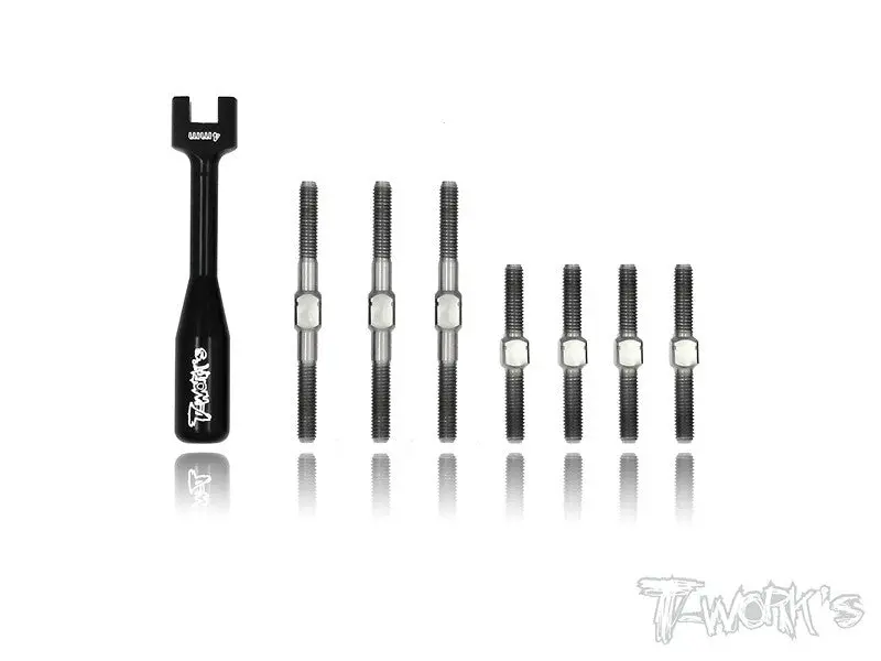 Tb-051 Serpent S411ff & S411 Eryx 4.0 Titanium Turnbuckle Set 1