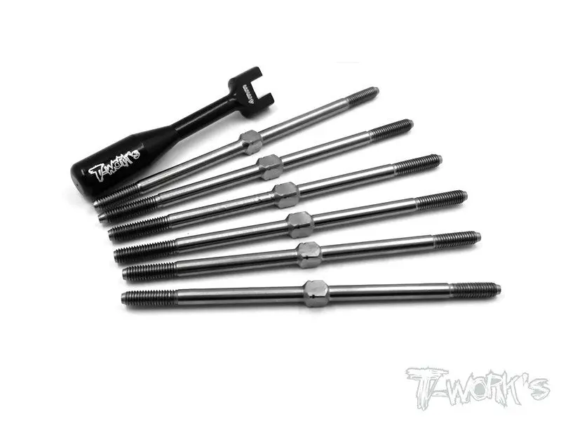 Tb-078 64 Titanium Turnbuckle Set For Team Associated Rc10 T4 1