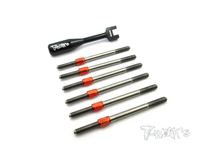 Tb-091H Hybrid Titanium Turnbuckle Set For Xray Xb2 1