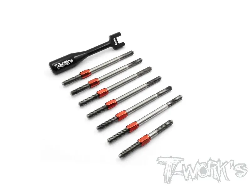 Tb-096H  Hybrid Titanium Turnbuckle Set ( For Serpent Spyder Srx4 ) 1