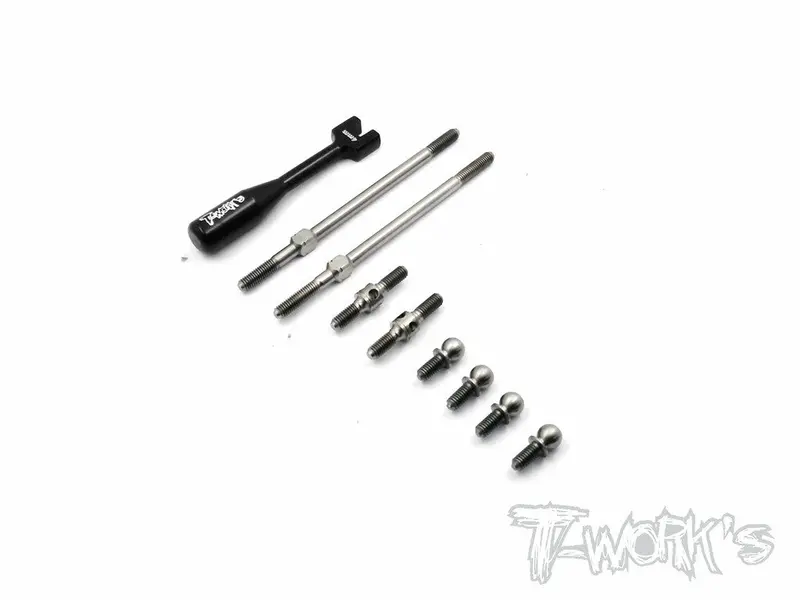 Tb-107  64 Titanium Turnbuckle And Antiroll Bar Ball End Set ( For Xray Rx8 2016  ) 1