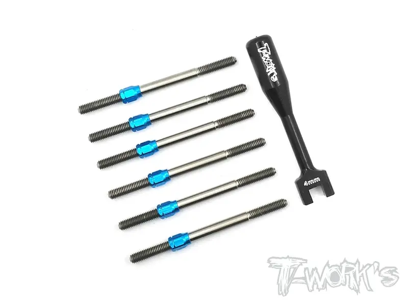 Tb-112H  Hybrid Titanium Turnbuckle Set  For Team Associated Rc10 B6/B6d 1