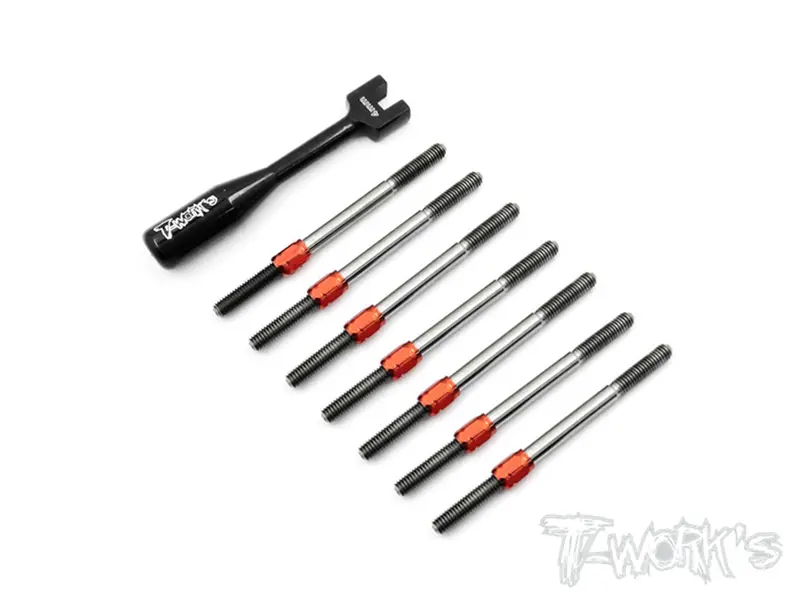 Tb-132H Hybrid Titanium Turnbuckle Set ( For Serpent Spyder Sdx4 ) 1