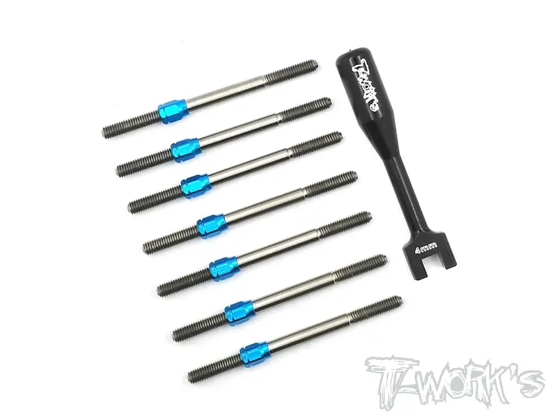 Tb-136H Hybrid Titanium Turnbuckle Set ( For Team Associated Rc10 B64d ) 1