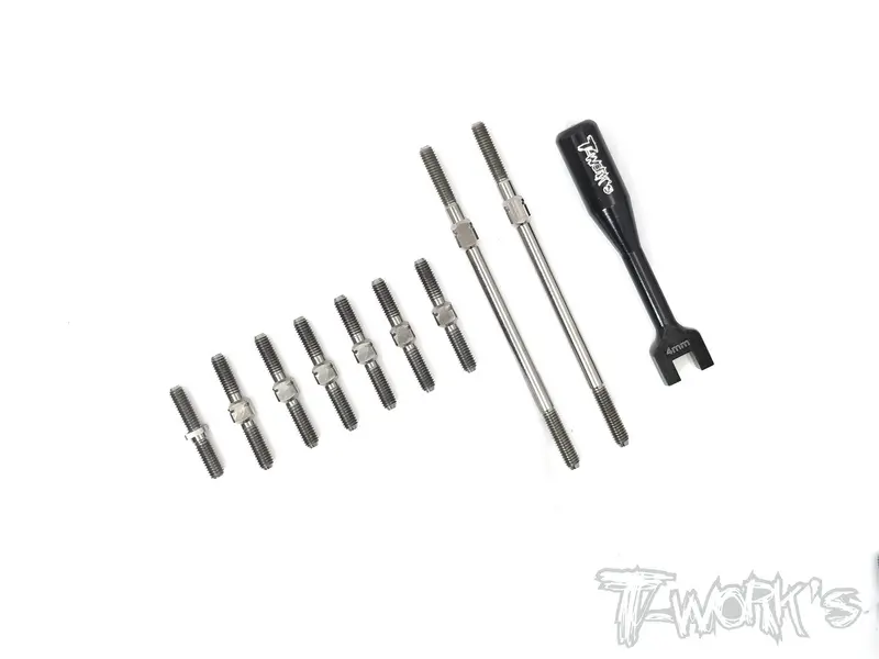 Tb-157 64 Titanium Turnbuckle Set ( For Serpent 977E Evo 2 ) 1