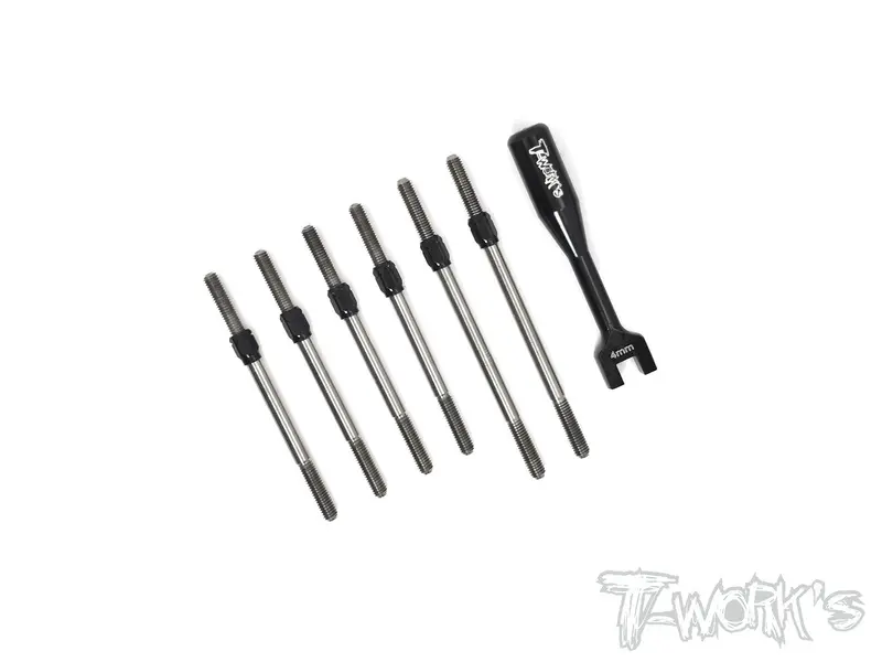 Tb-160H Hybrid Titanium Turnbuckle Set ( For Schumacher Kc/Kd ) 1