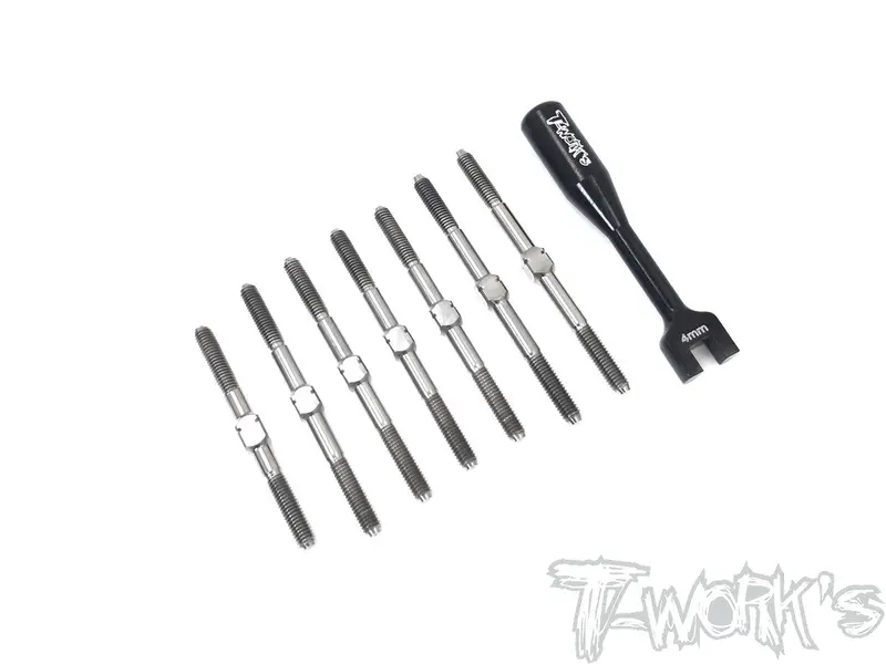 Tb-186 64 Titanium Turnbuckle Set ( For Team Associated Rc10 B74 ) 1