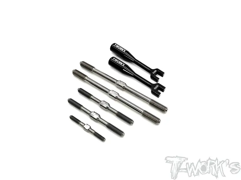Tb-223 64 Titanium Turnbuckle Set ( For Team Associated Rc8t B3.2) 1