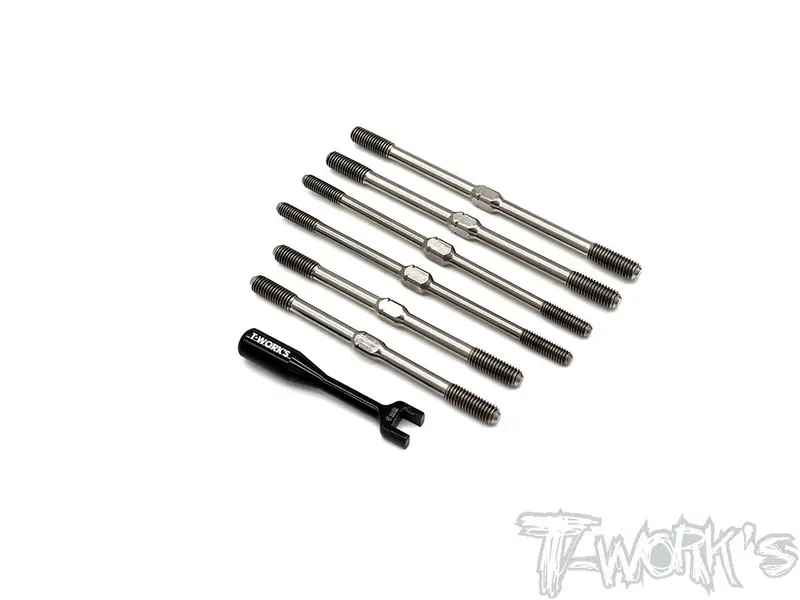 Tb-230 64 Titanium Turnbuckle Set ( For Hb Racing E8t  ) 1
