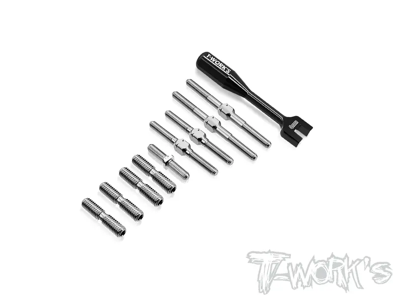 Tb-345 	 64 Titanium Turnbuckle Set( For Tamiya Ta08r ) 1