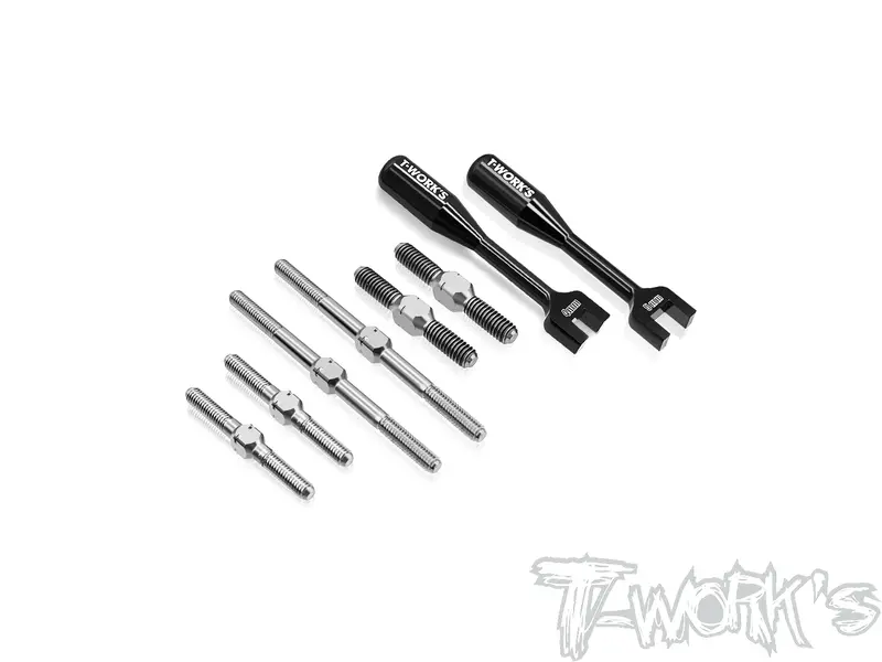 Tb-347    64 Titanium Turnbuckle Set( For Raptor 1:8 Gt Nitro ) 1