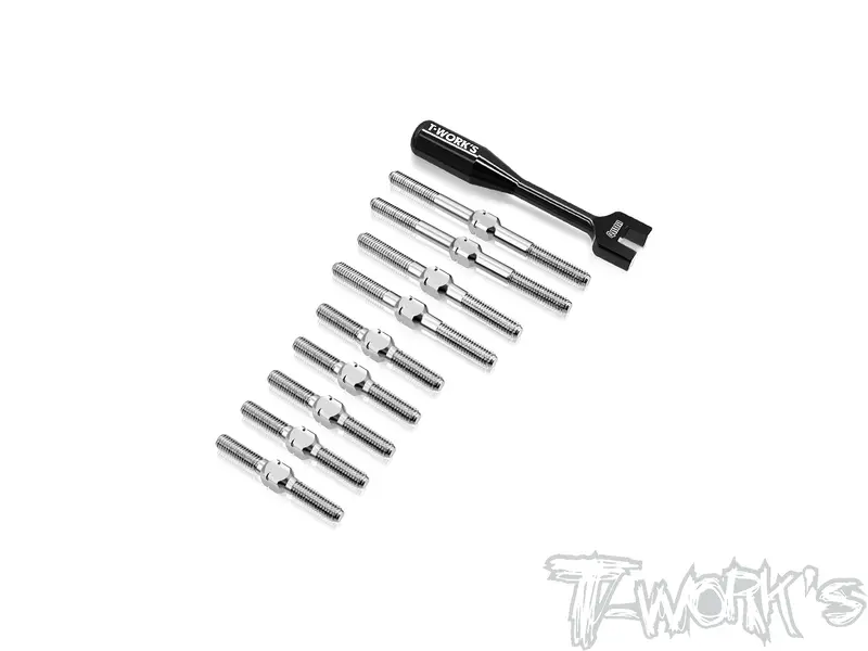 Tb-Tc8	 64 Titanium Turnbuckle Set( For Team Associated Tc8 ) 1