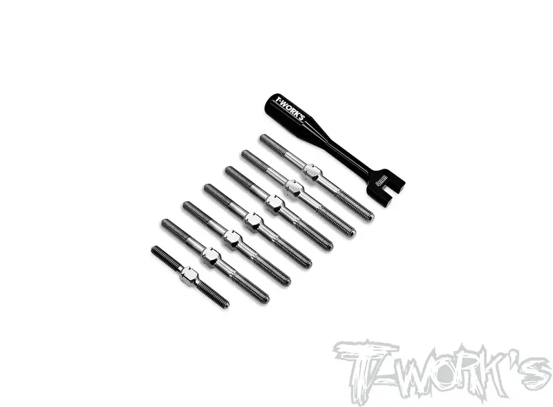 Tb-Works '91   64 Titanium Turnbuckle Set ( For Yokomo Super Dog Fighter Works'91 ) 1