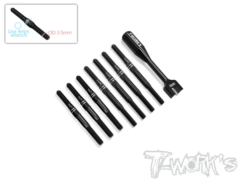 Tbb-22X-4   64 Titanium Black Coating Turnbuckle Set ( For Tlr 22X-4 ) 1