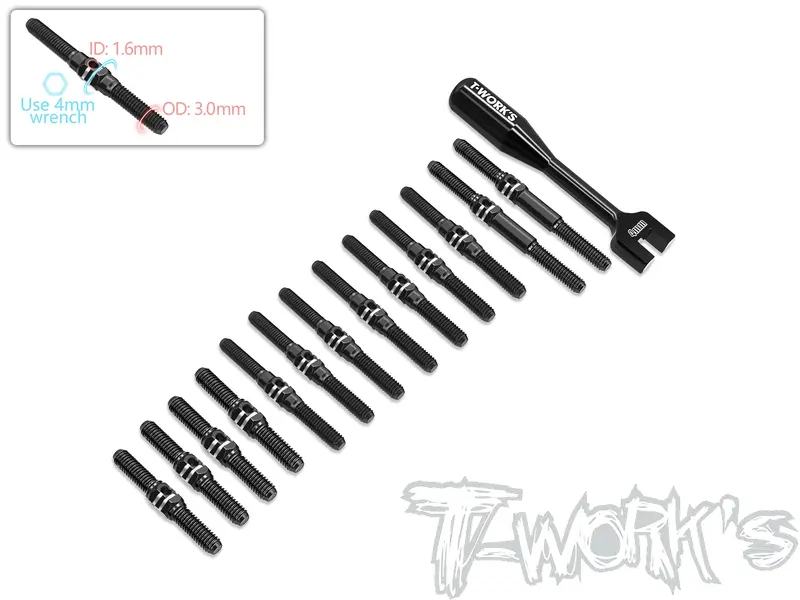 Tbb-A1025   64 Titanium Black Coating Turnbuckle Set ( For Arc A10 25 ) 1