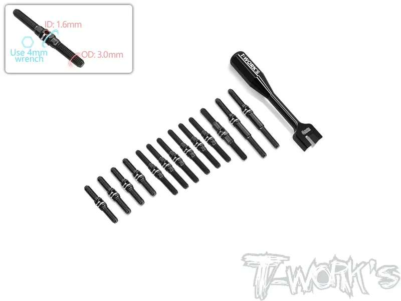 Tbb-A10mf'26   64 Titanium Black Coating Turnbuckle Set( For Arc A10 Mf-26 ) 1
