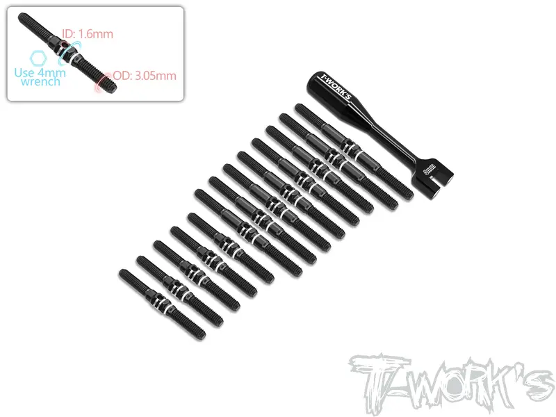 Tbb-A800fxr  64 Titanium Black Coating Turnbuckle Set ( For Awesomatix A800fxr ) 1