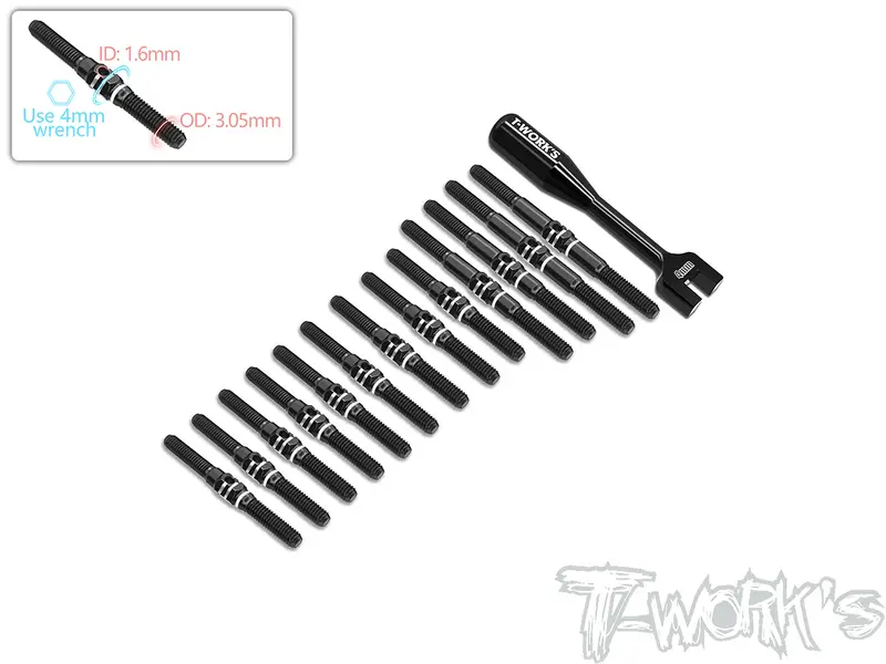 Tbb-A800r    64 Titanium Black Coating Turnbuckle Set ( For Awesomatix A800r/A800rr ) 1
