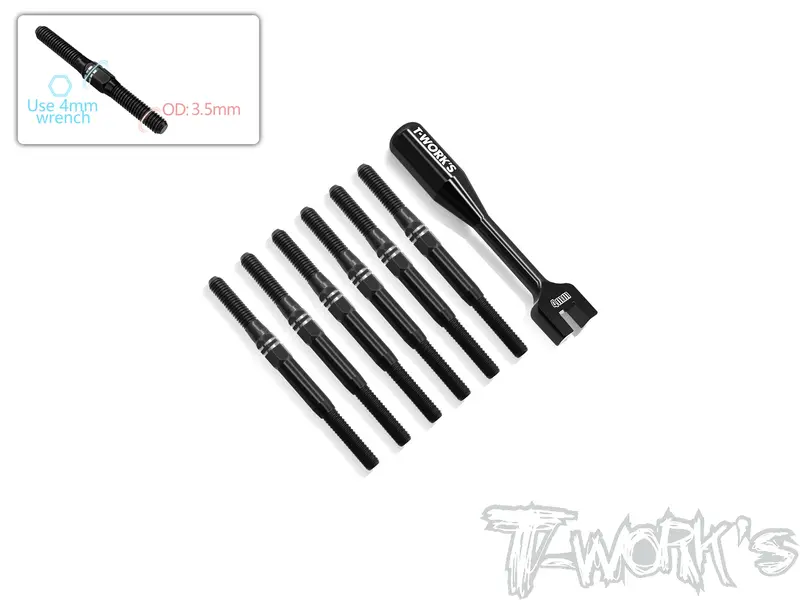 Tbb-B7   64 Titanium Black Coating Turnbuckle Set (For Team Associated Rc10 B7/B7d/B7.1D ) 1