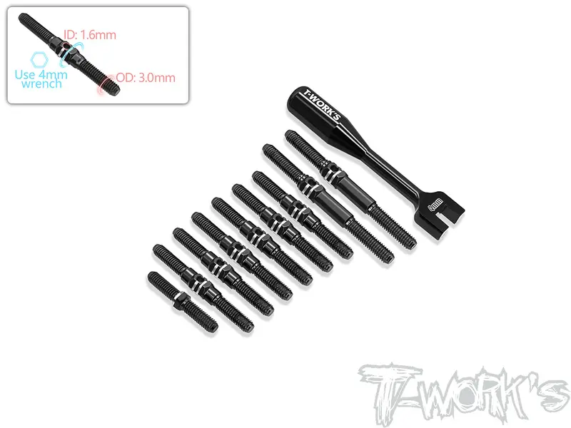 Tbb-Bd12	  64 Titanium Black Coating Turnbuckle Set ( For Yokomo Bd11/ Bd12 ) 1