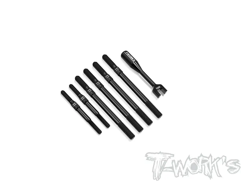 Tbb-Eb482.1   64 Titanium Black Coating Turnbuckle Set( For Tekno Eb48 2.1  ) 1