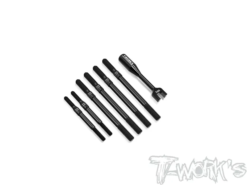 Tbb-Eb482.2   64 Titanium Black Coating Turnbuckle Set( For Tekno Eb48 2.2 ) 1